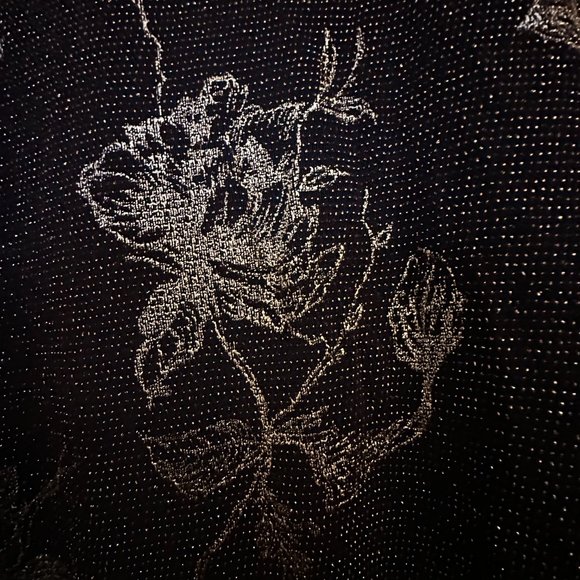 Sparkly Navy Blue With Silver and Gold Lurex Tunic Top - Picture 2 of 6